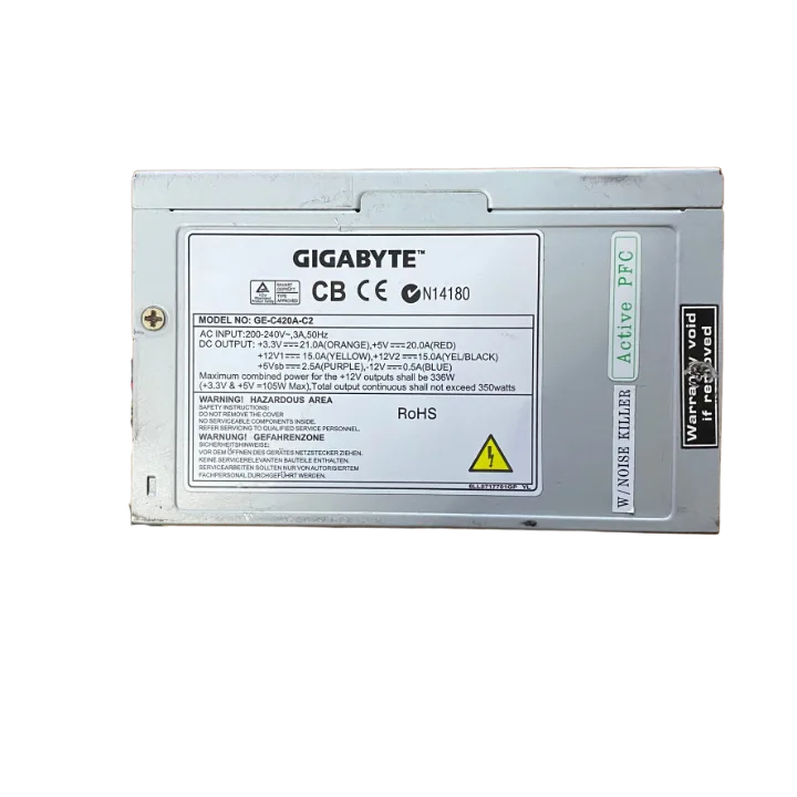 GIGABYTE 420 WATT Power Supply 12 CM FANLI GÜÇ Kaynağı(2 EL YENİLENMİŞ Ürün)