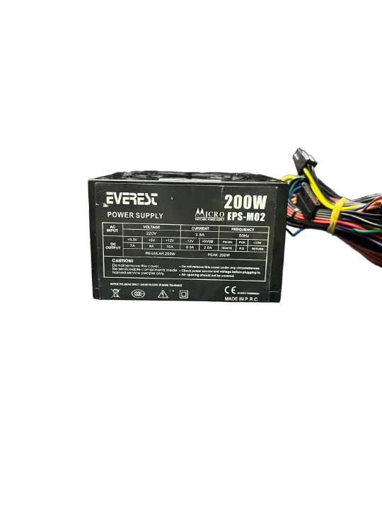 EVEREST Eps-m02 200WATT MİCRO ATX Power Supply 8 CM FANLI GÜÇ KAYNAĞI