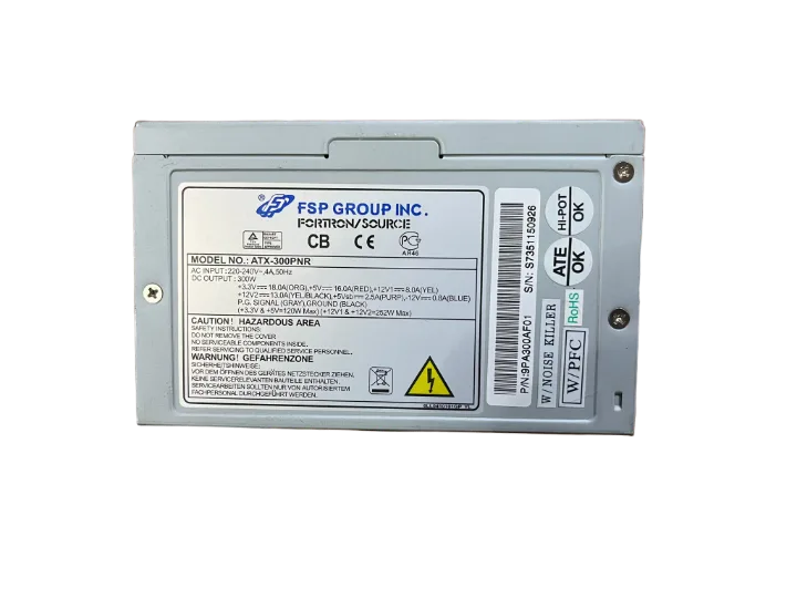 FSP 300 WATT Power Supply 12 CM FANLI GÜÇ KAYNAĞI (2 EL YENİLENMİŞ Ürün)