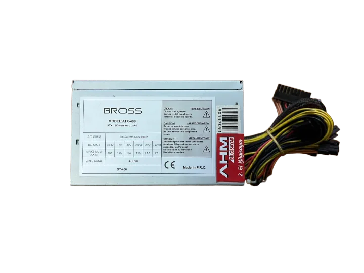 BROSS 400 WATT Power Supply 12 CM FANLI GÜÇ KAYNAĞI (2 EL YENİLENMİŞ Ürün)