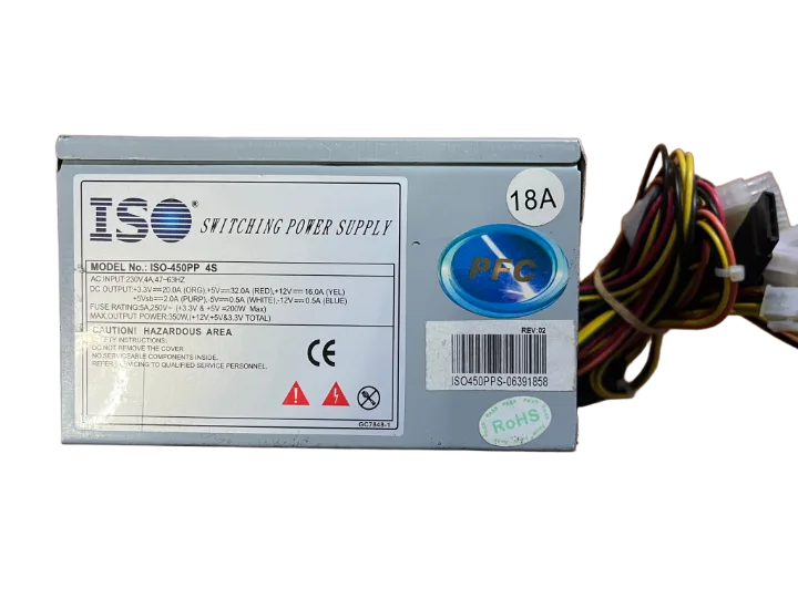 Ahm- İSO 350 WATT Power Supply 8 CM FANLI GÜÇ KAYNAĞI (2 EL YENİLENMİŞ Ürün)