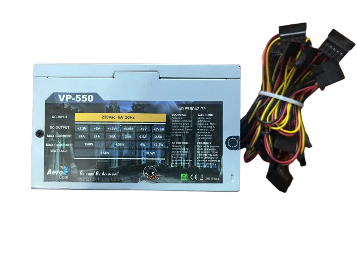 Aero-coll 550 WATT Power Supply 12 CM FANLI GÜÇ KAYNAĞI