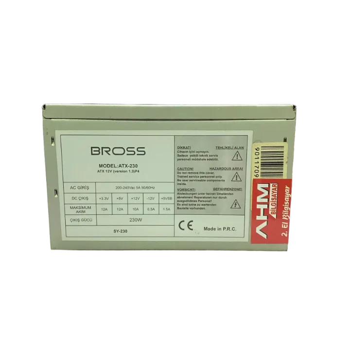 BROSS 230 WATT Power Supply 8CM FANLI GÜÇ KAYNAĞI (2 EL YENİLENMİŞ Ürün)
