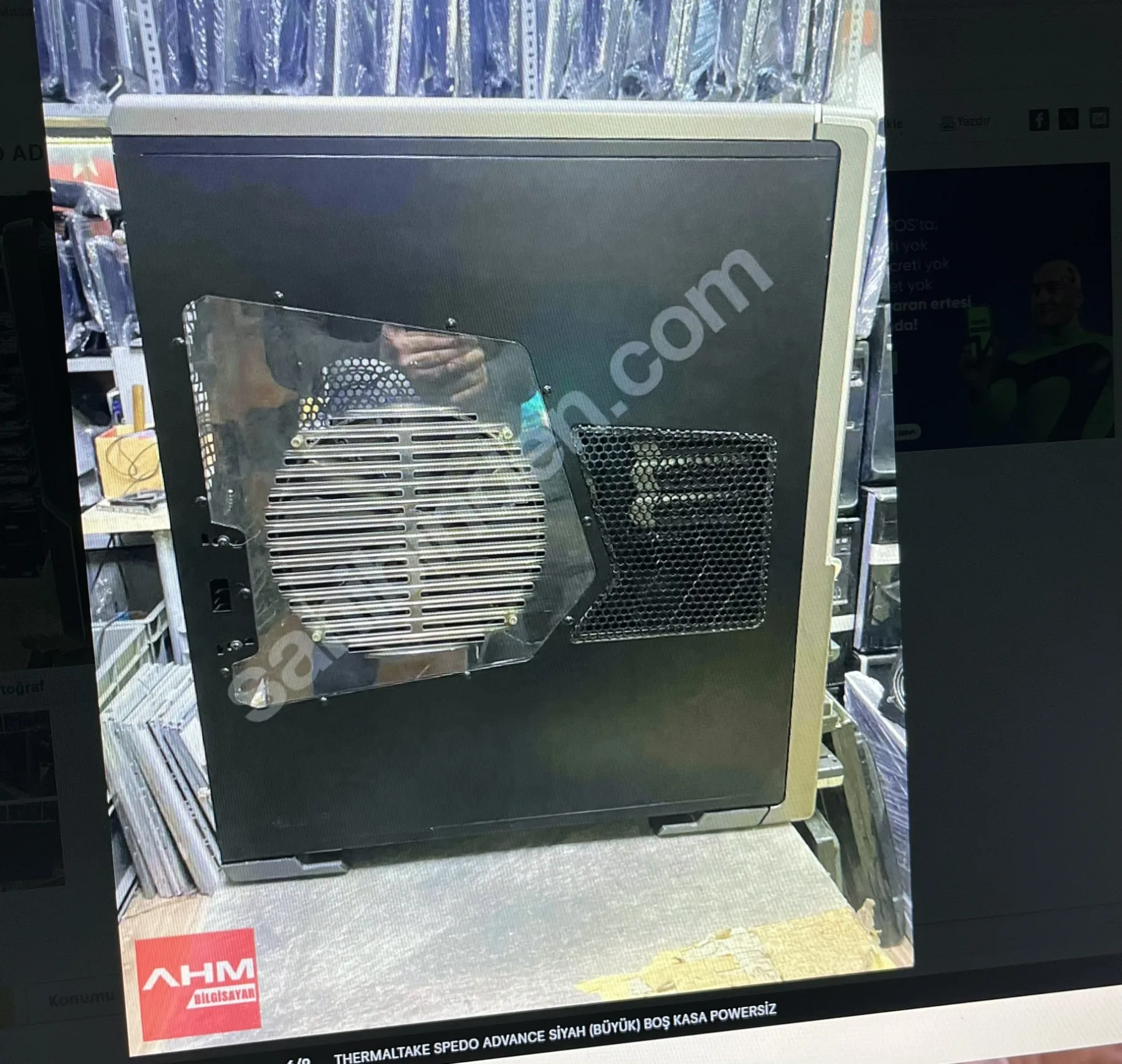 Thermaltake SPEDO ADVANCE SİYAH (büyük) BOŞ KASA POWERSİZ