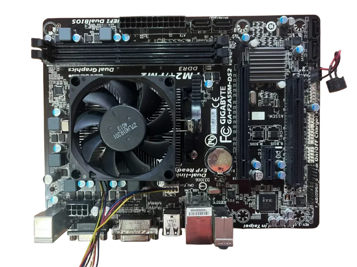 GIGABYTE Ga-f2a55m-ds2 AMD DDR3 Soket FM.2 Matx Anakart+cpu+fan(2 EL Ürün)