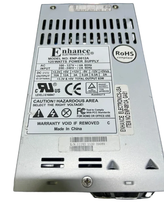 ENHANCE Epn-0812a 125WATT Flex-ıtx MİNİ GÜÇ KAYNAĞI Fanlı(2 EL Ürün)