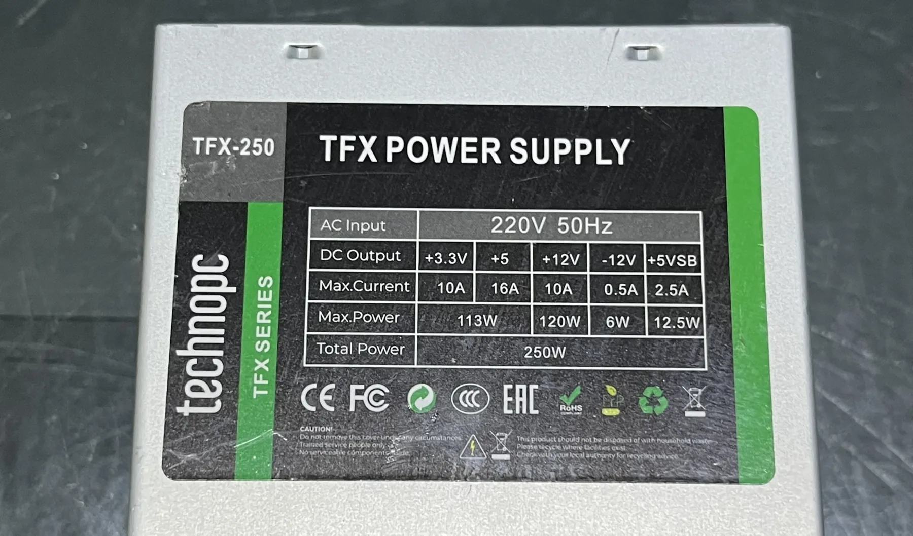 TECNOPC Tfx-250 250W MİNİ TFX Power Supply 8CM FANLI GÜÇ KAYNAĞI 2 EL ÜRÜN