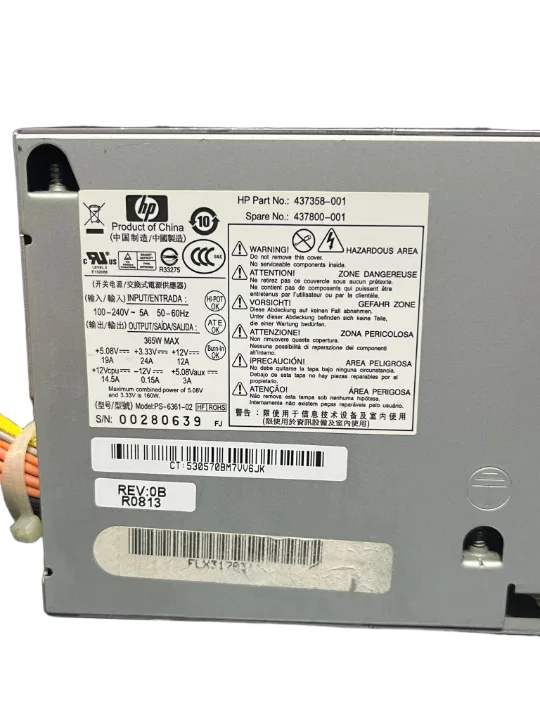 HP COMPAQ Ps-6361-02 - Dc7600, Dc7700, DC7800 ,dc7900 UYUMLU 365WE GÜÇ KAYNAĞI 2 EL ÜRÜN