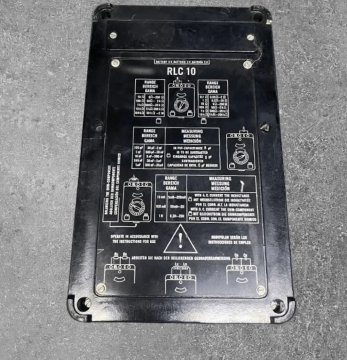 Vintage Transistorlu Ölçüm Köprüsü Cihazı Rcl-10 1969