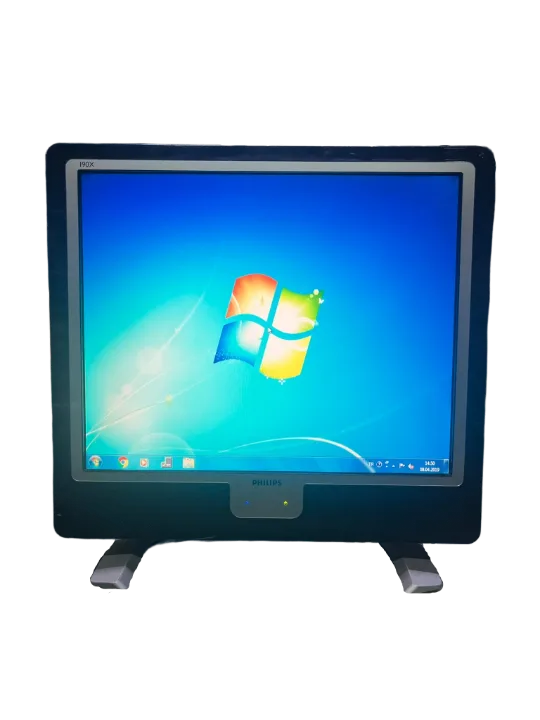 PHILIPS 190X 19 İNÇ Gri-siyah KARE SESLİ 1280X1024 LCD MONİTÖR (2 EL Ürün)