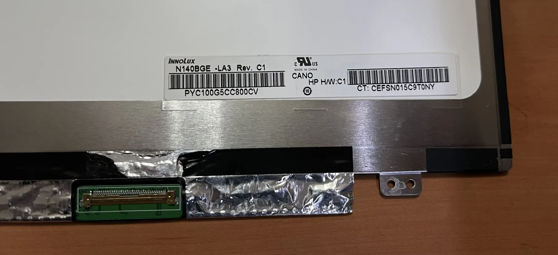INNOLUX N140bge-la3 REV.C1 14" 40 PİN SLİM LED PANEL 1366X768 HD 2 El Ürün